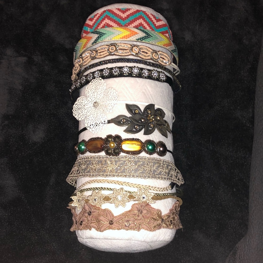 13 beautifully detailed headbands sold as a group